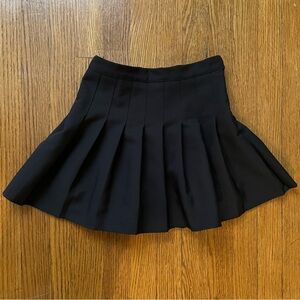 Black Pleated Mini Skort